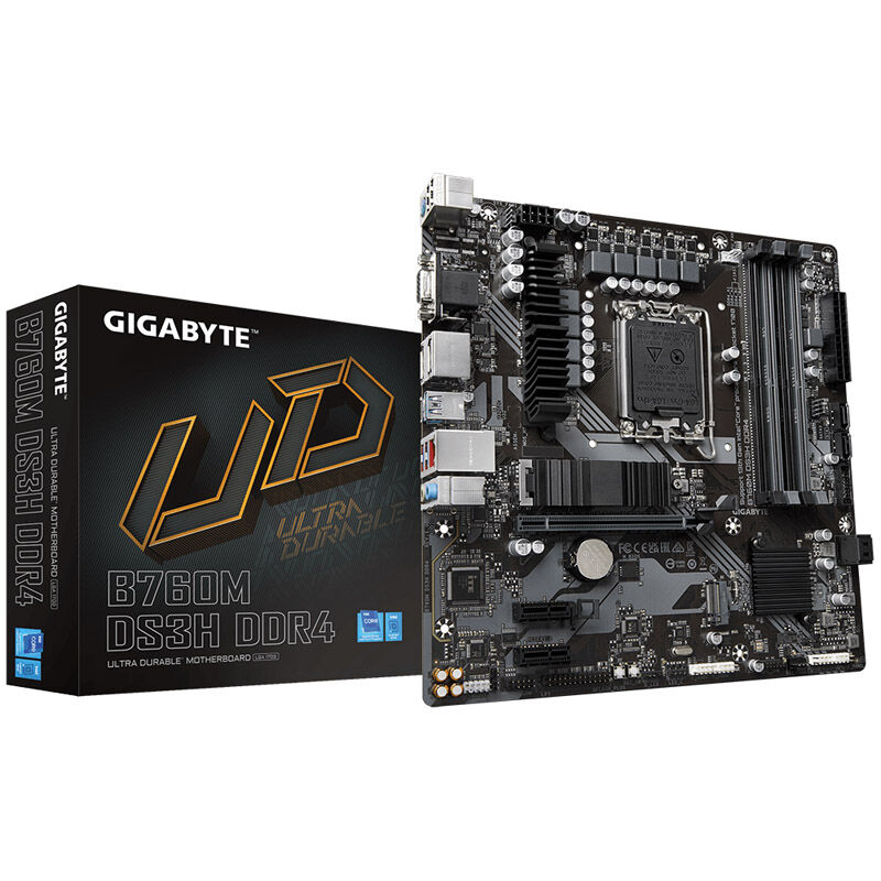 Gigabyte B760M DS3H DDR4, Socket LGA 1700, Intel B760M, Micro-ATX - DDR4