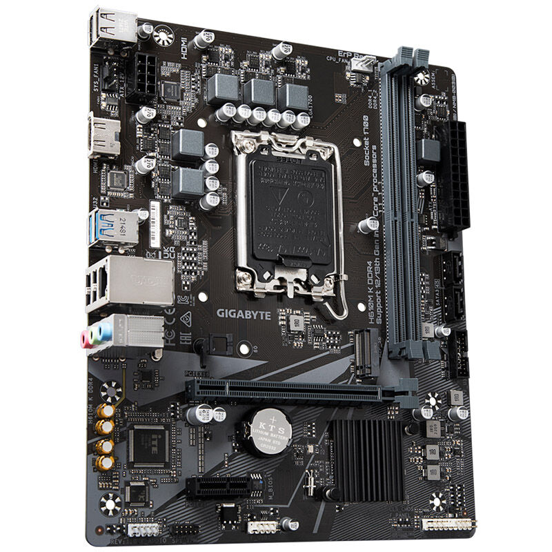 Gigabyte H610M K DDR4 motherboard, Socket 1700, Intel H610, Micro-ATX, DDR4 : image 2