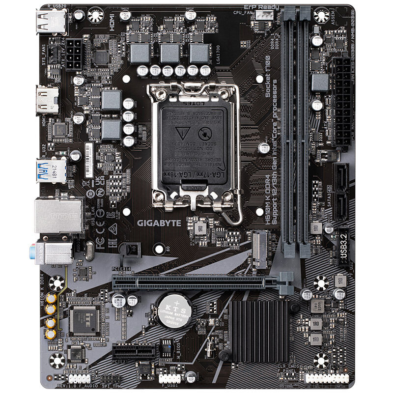 Gigabyte H610M K DDR4 motherboard, Socket 1700, Intel H610, Micro-ATX, DDR4 : image 3