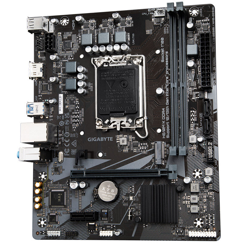 Gigabyte H610M K DDR4 motherboard, Socket 1700, Intel H610, Micro-ATX, DDR4 : image 5