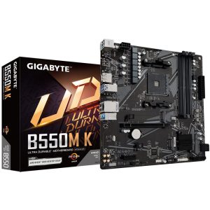 Gigabyte B550M K motherboard, socket AM4, AMD B550, Micro-ATX, DDR4
