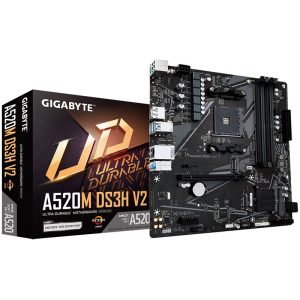 Gigabyte A520M DS3H V2 motherboard, socket AM4, AMD A520, Micro-ATX, DDR4 : image 1
