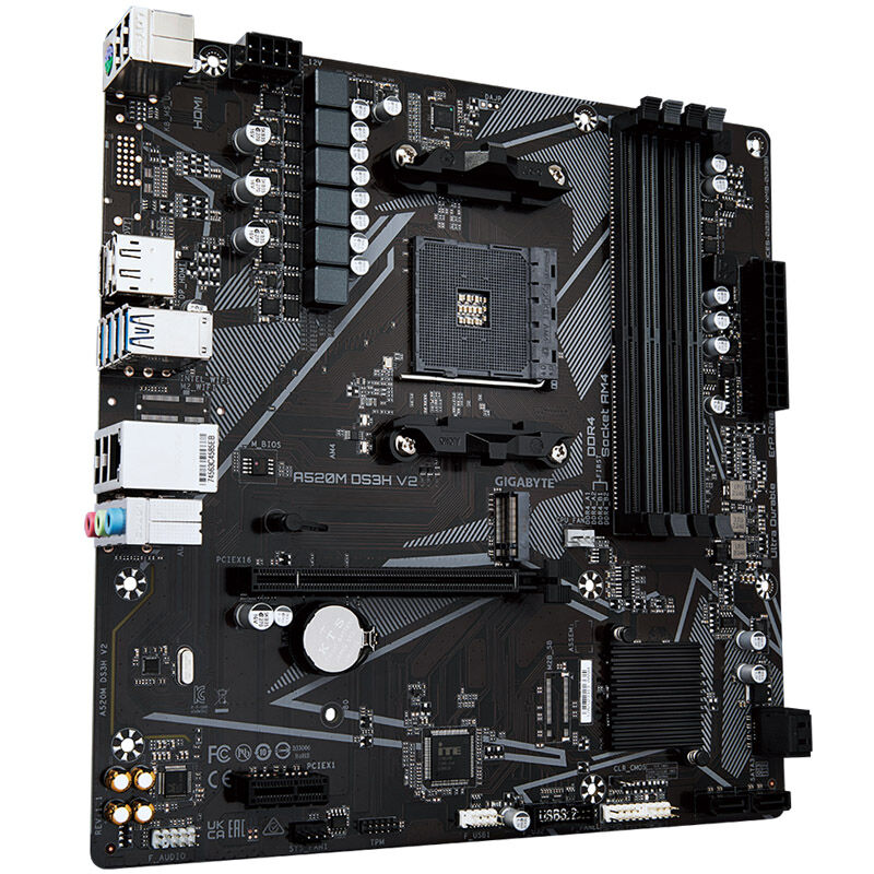 Gigabyte A520M DS3H V2 motherboard, socket AM4, AMD A520, Micro-ATX, DDR4 : image 2
