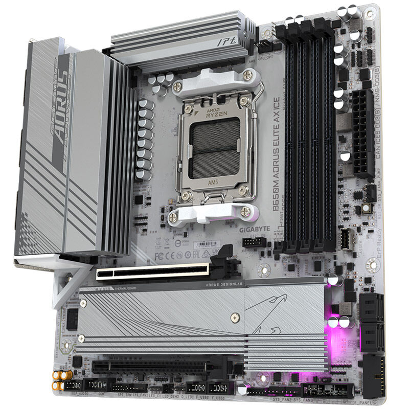 Gigabyte B650M Aorus Elite AX ICE, AMD B650 motherboard - Socket AM5, DDR5