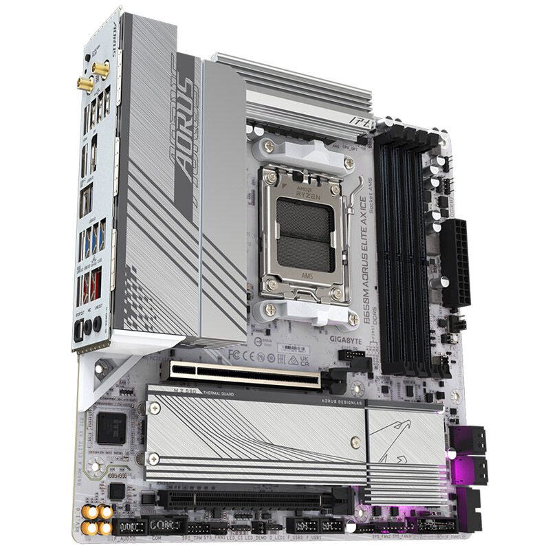 Gigabyte B650M Aorus Elite AX ICE, AMD B650 motherboard - Socket AM5, DDR5
