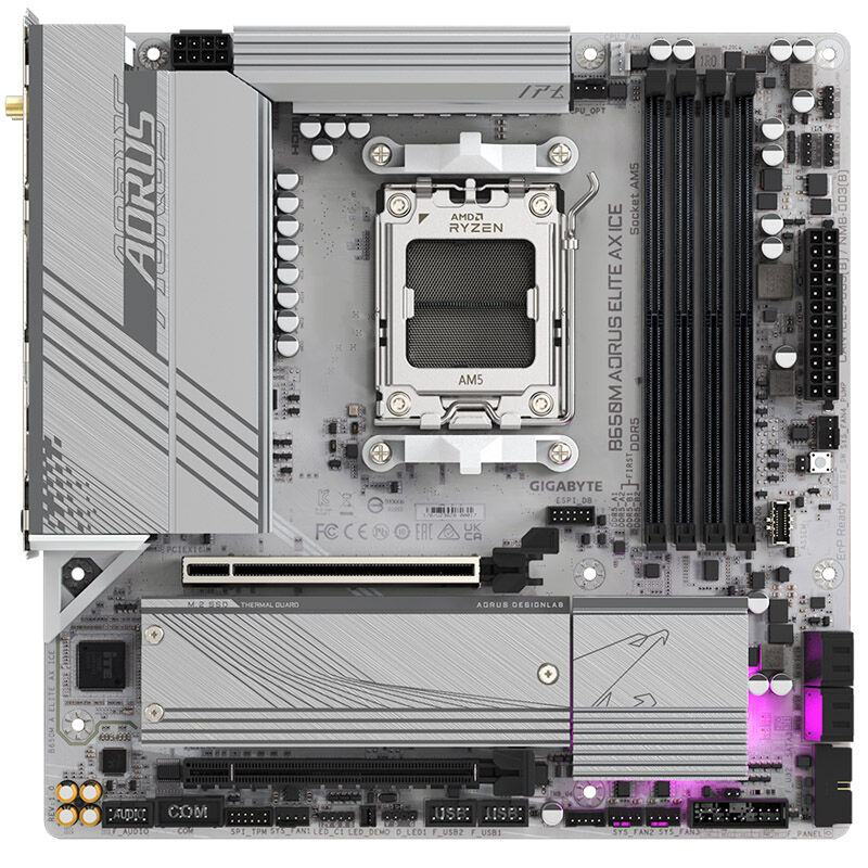 Gigabyte B650M Aorus Elite AX ICE, AMD B650 motherboard - Socket AM5, DDR5