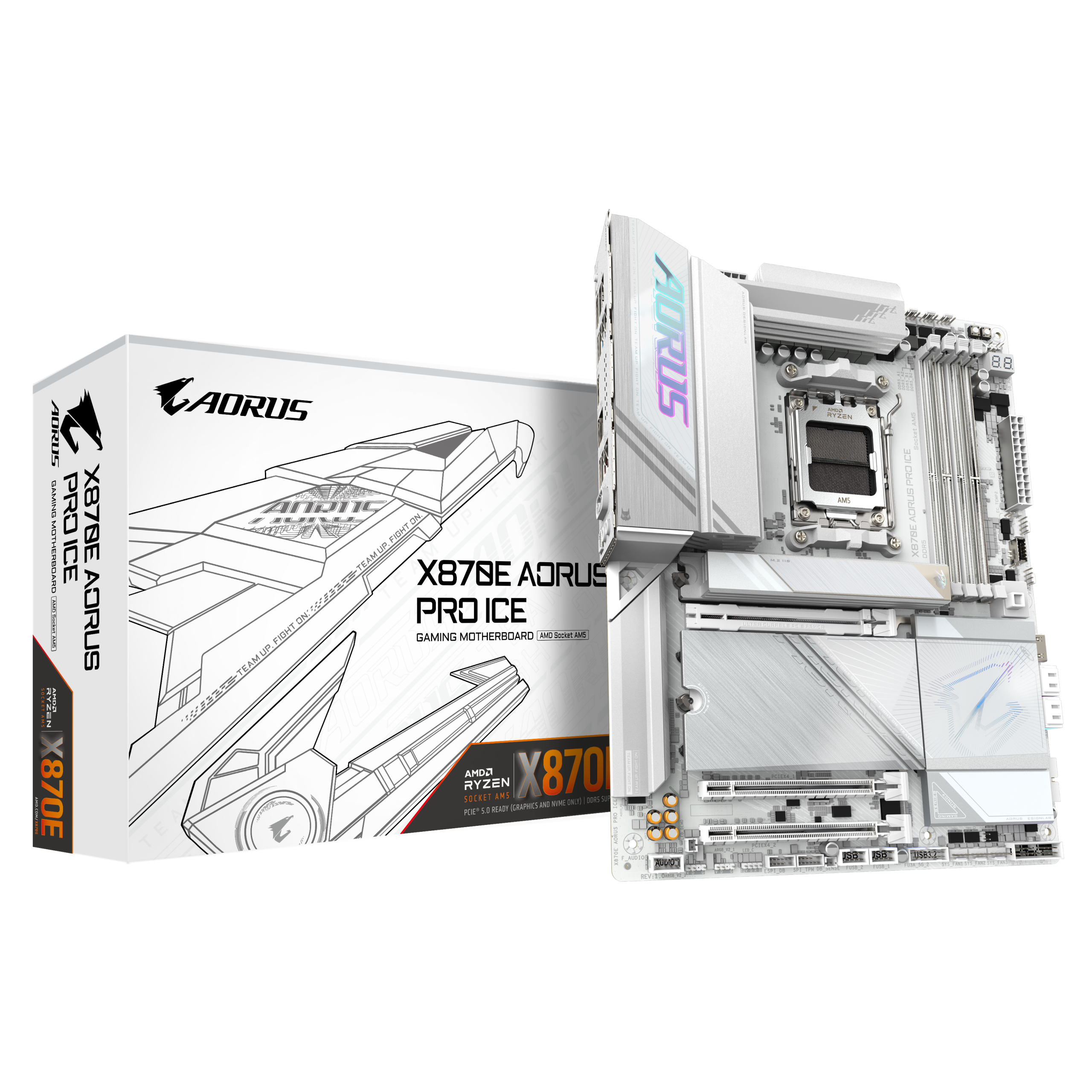 Gigabyte X870E AORUS PRO ICE motherboard, socket AM5, AMD X870E, ATX, DDR5