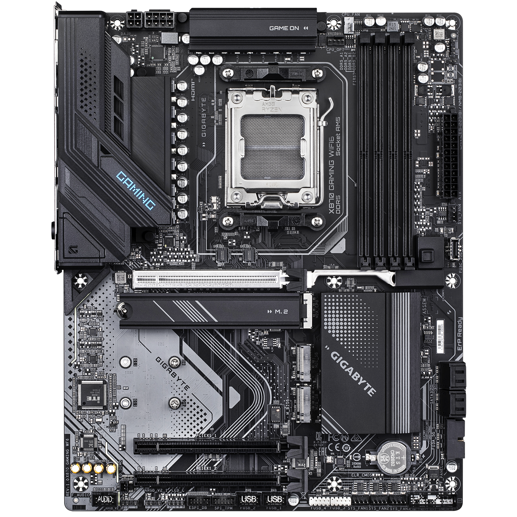 Gigabyte X870 Gaming Motherboard, Socket AM5, AMD X870, ATX, DDR5