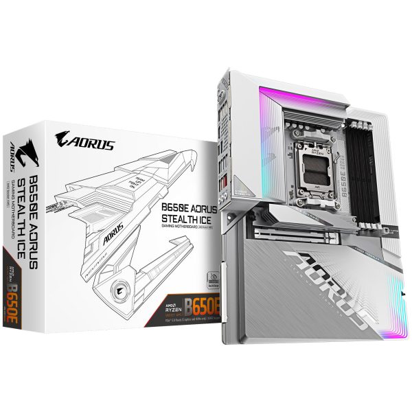 Gigabyte B650E AORUS Stealth ICE, Socket AM5, AMD B650E, ATX – DDR5