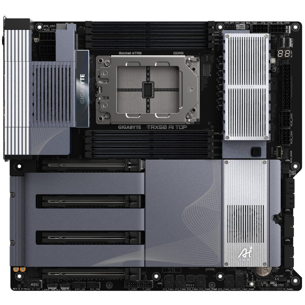 Gigabyte TRX50 AI Top Motherboard, Socket sTR5, AMD TRX50, E-ATX - DDR5