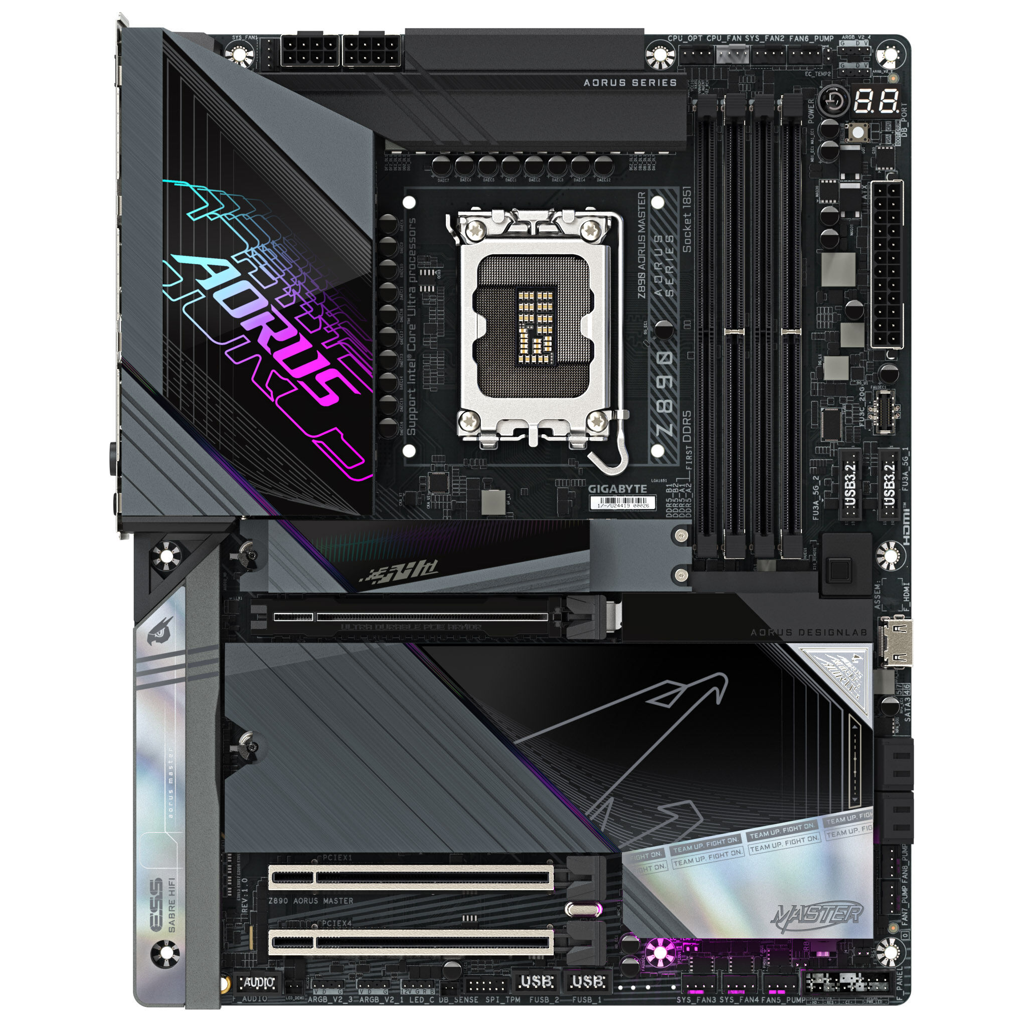 Gigabyte Z890 AORUS Master motherboard, socket LGA 1851, Intel Z890, ATX, DDR5