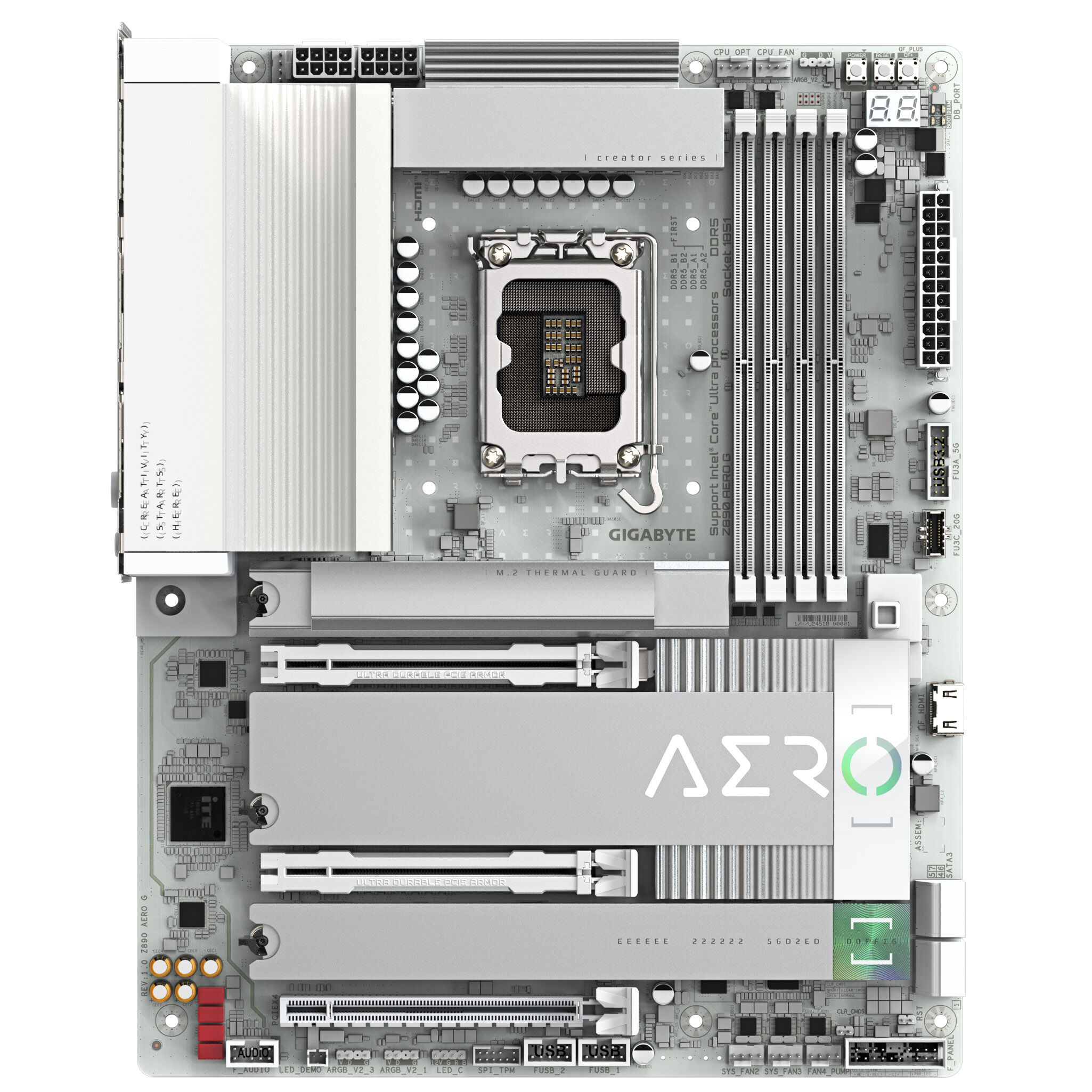 Gigabyte Z890 AERO G motherboard, socket LGA 1851, Intel Z890, ATX, DDR5
