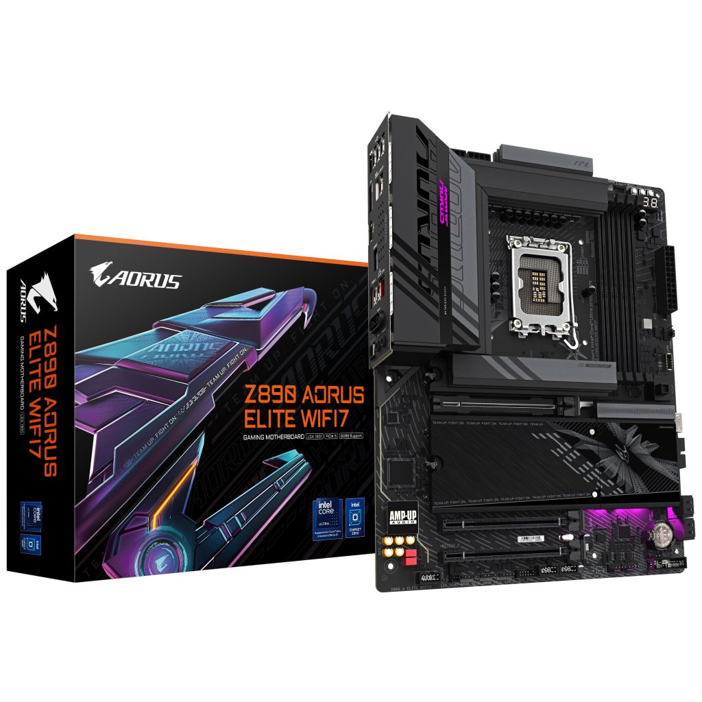 Gigabyte Z890 Aorus ElitGigabyte Z890 Aorus Elite WiFi7 motherboard, socket LGA 1851, Intel Z890, ATX, DDR5e WiFi7 motherboard, socket LGA 1851, Intel