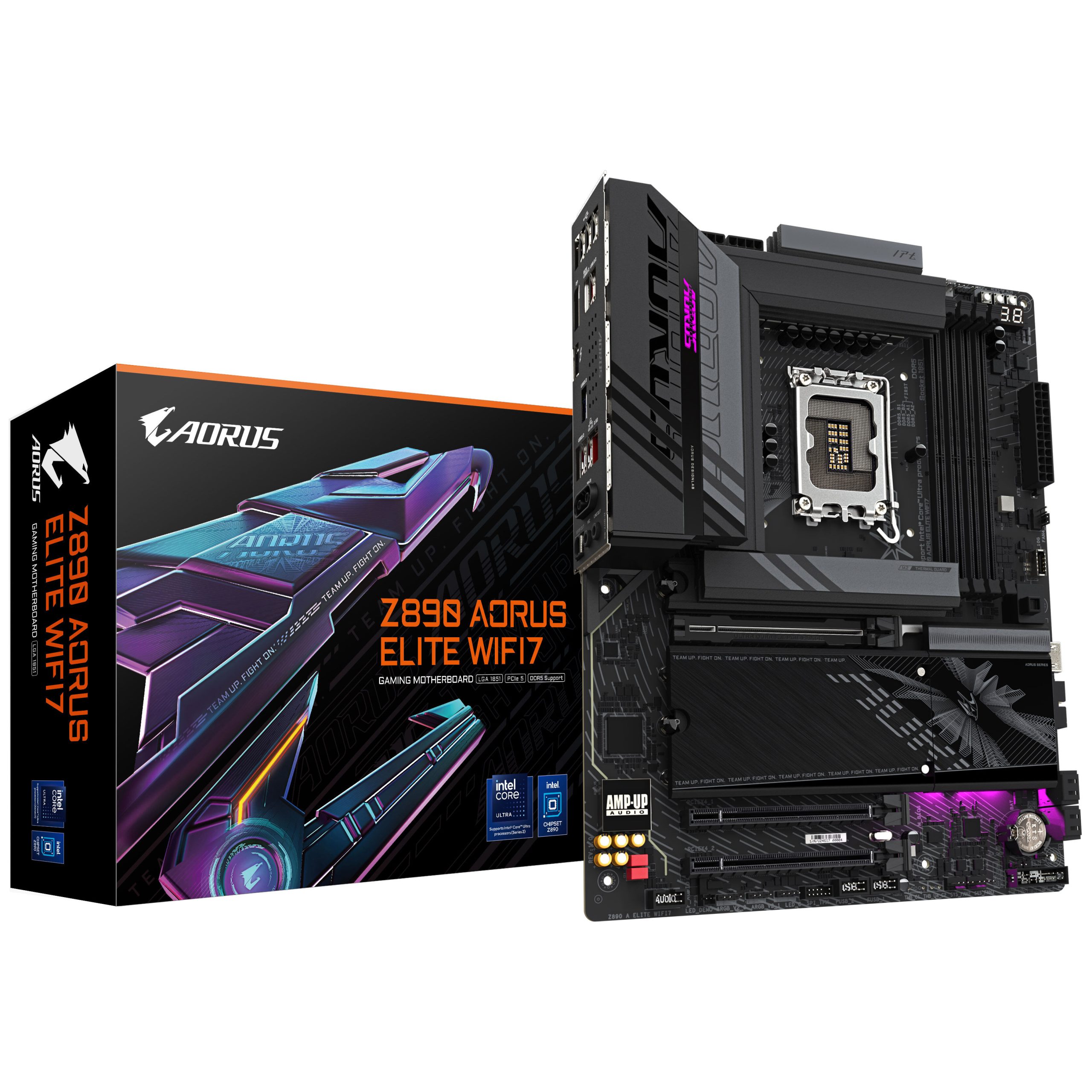 Gigabyte Z890 Aorus ElitGigabyte Z890 Aorus Elite WiFi7 motherboard, socket LGA 1851, Intel Z890, ATX, DDR5e WiFi7 motherboard, socket LGA 1851, Intel