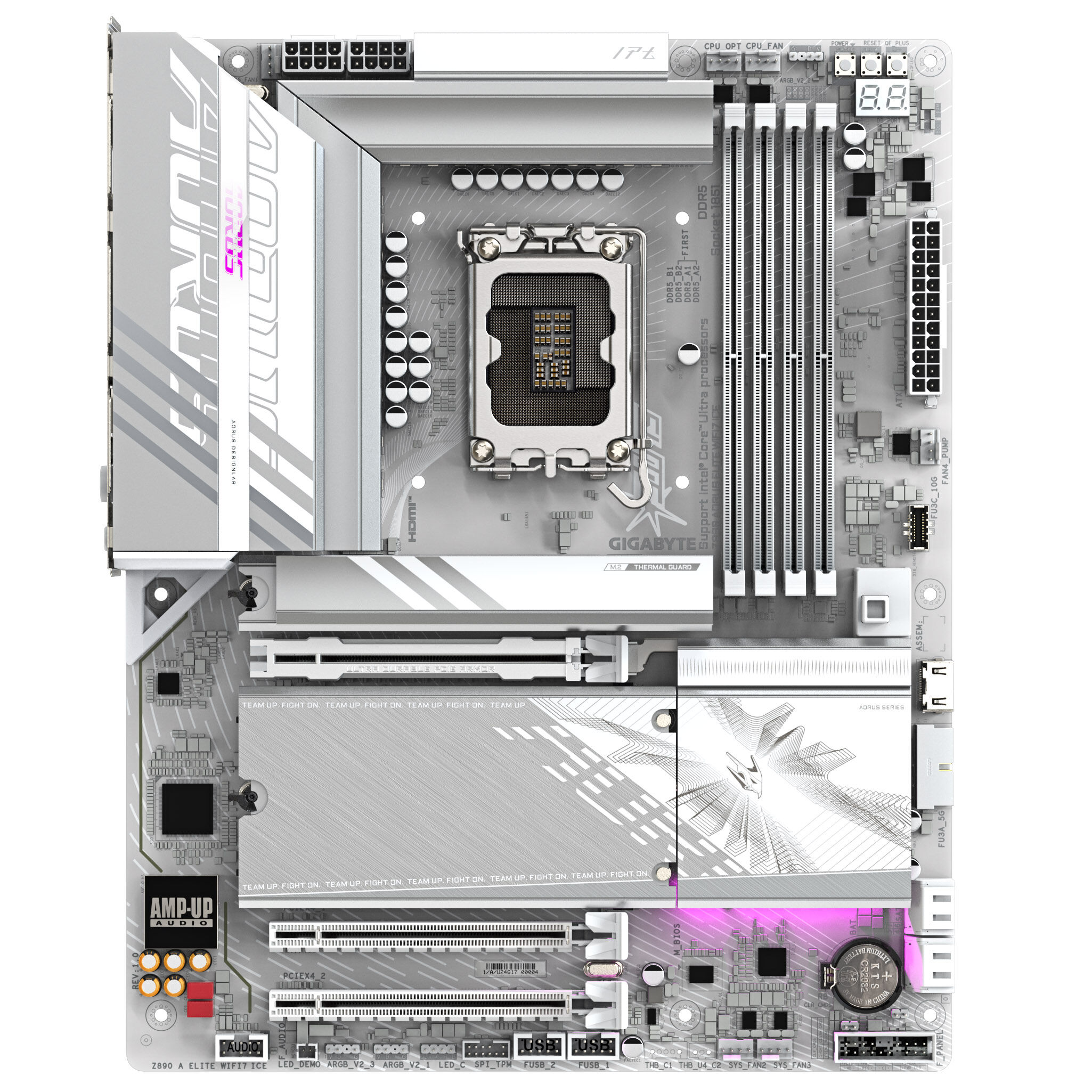 Gigabyte Z890 Aorus Elite WIFI7 ICE motherboard, socket LGA 1851, Intel Z890, ATX, DDR5