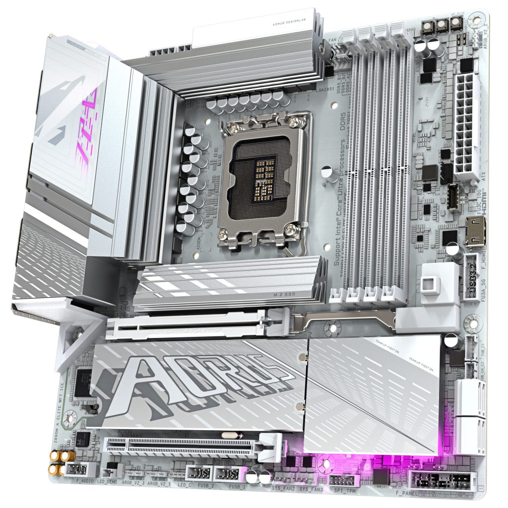 Gigabyte Z890M Aorus Elite WIFI7 ICE motherboard, socket LGA 1851, Intel Z890, mATX, DDR5