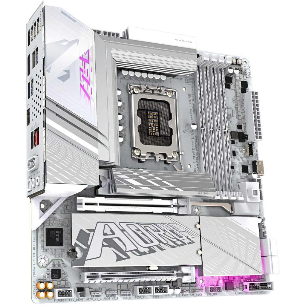 Gigabyte Z890M Aorus Elite WIFI7 ICE motherboard, socket LGA 1851, Intel Z890, mATX, DDR5