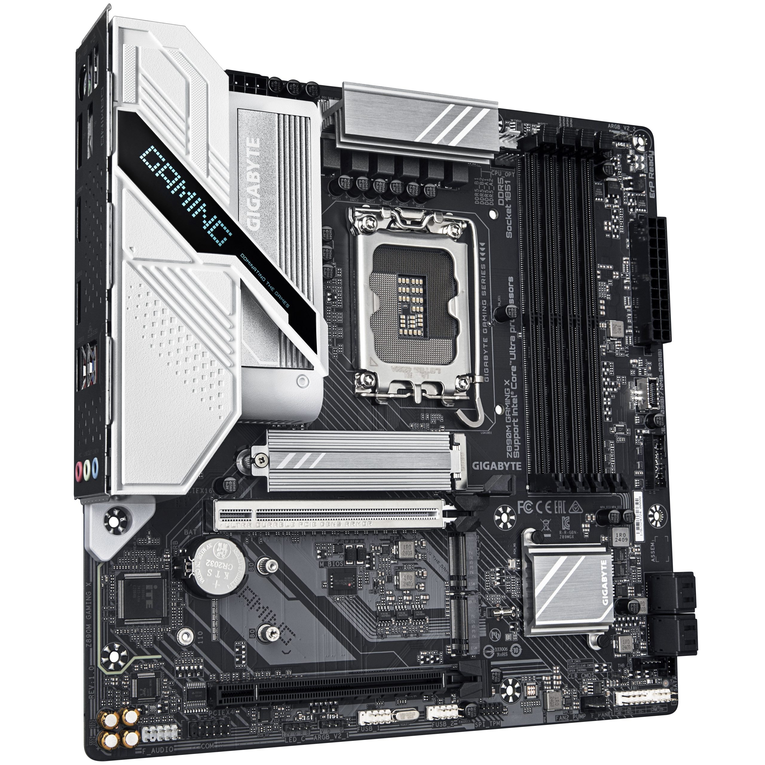 Gigabyte Z890M GAMING X motherboard, socket LGA 1851, Intel Z890, Micro ATX, DDR5
