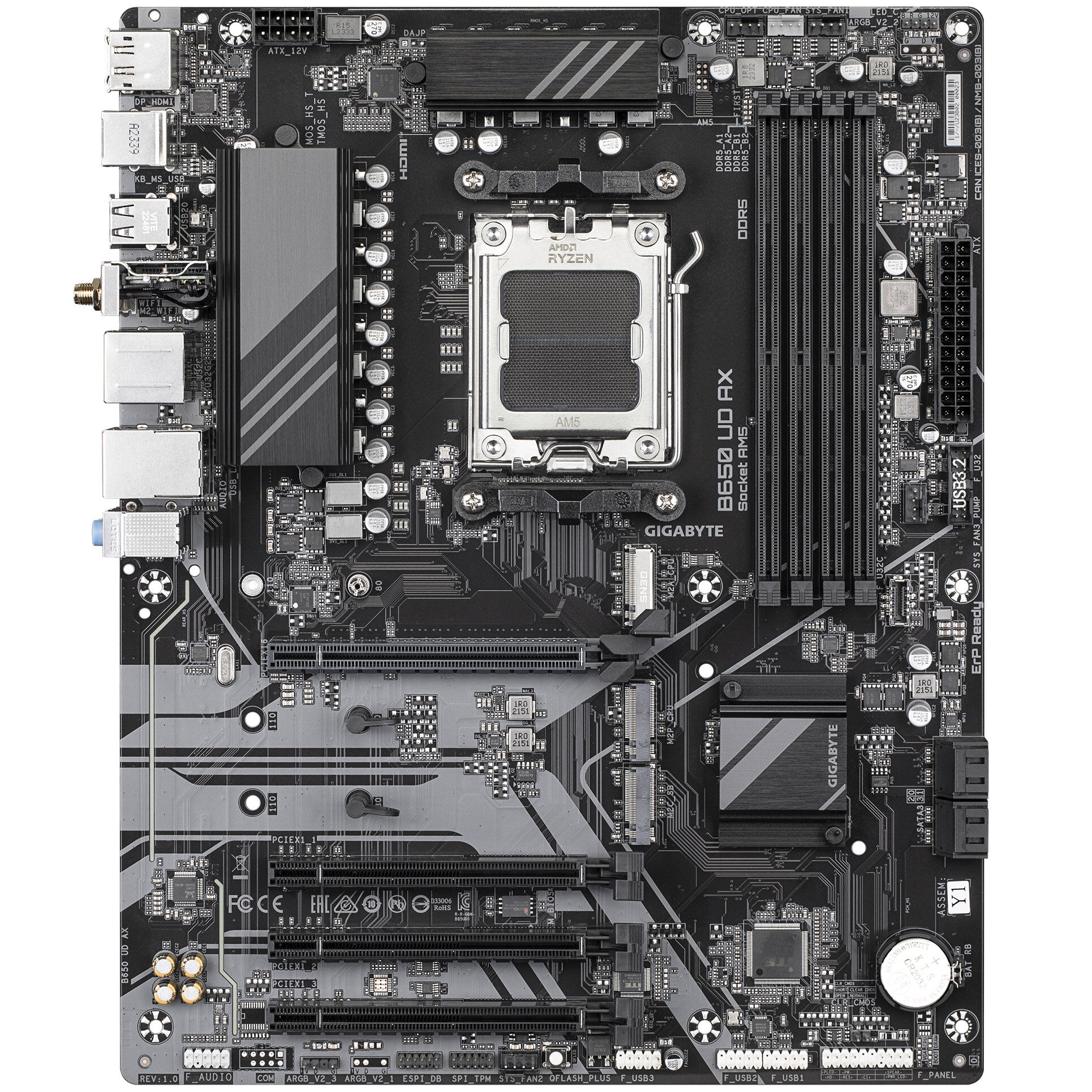 Gigabyte B650 UD AX motherboard, socket AM5, AMD B650, ATX, DDR5