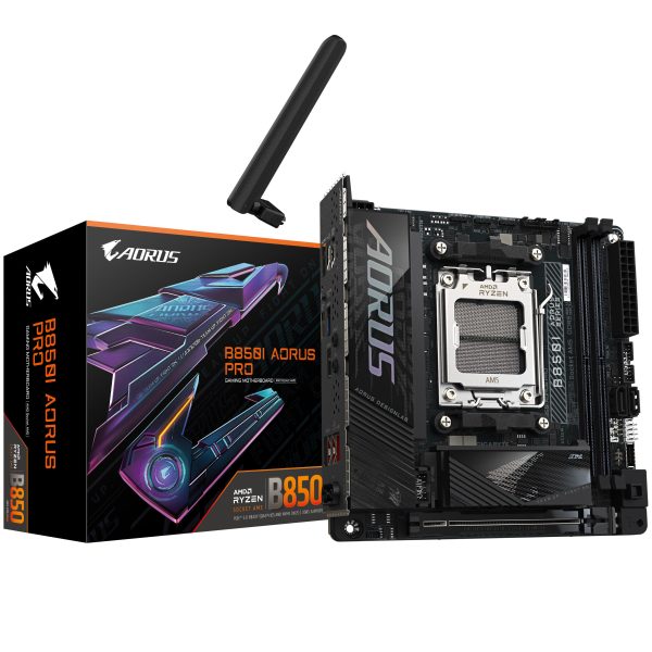 Gigabyte B850I Aorus Pro motherboard, socket AM5, AMD B850, Mini-ITX, DDR5
