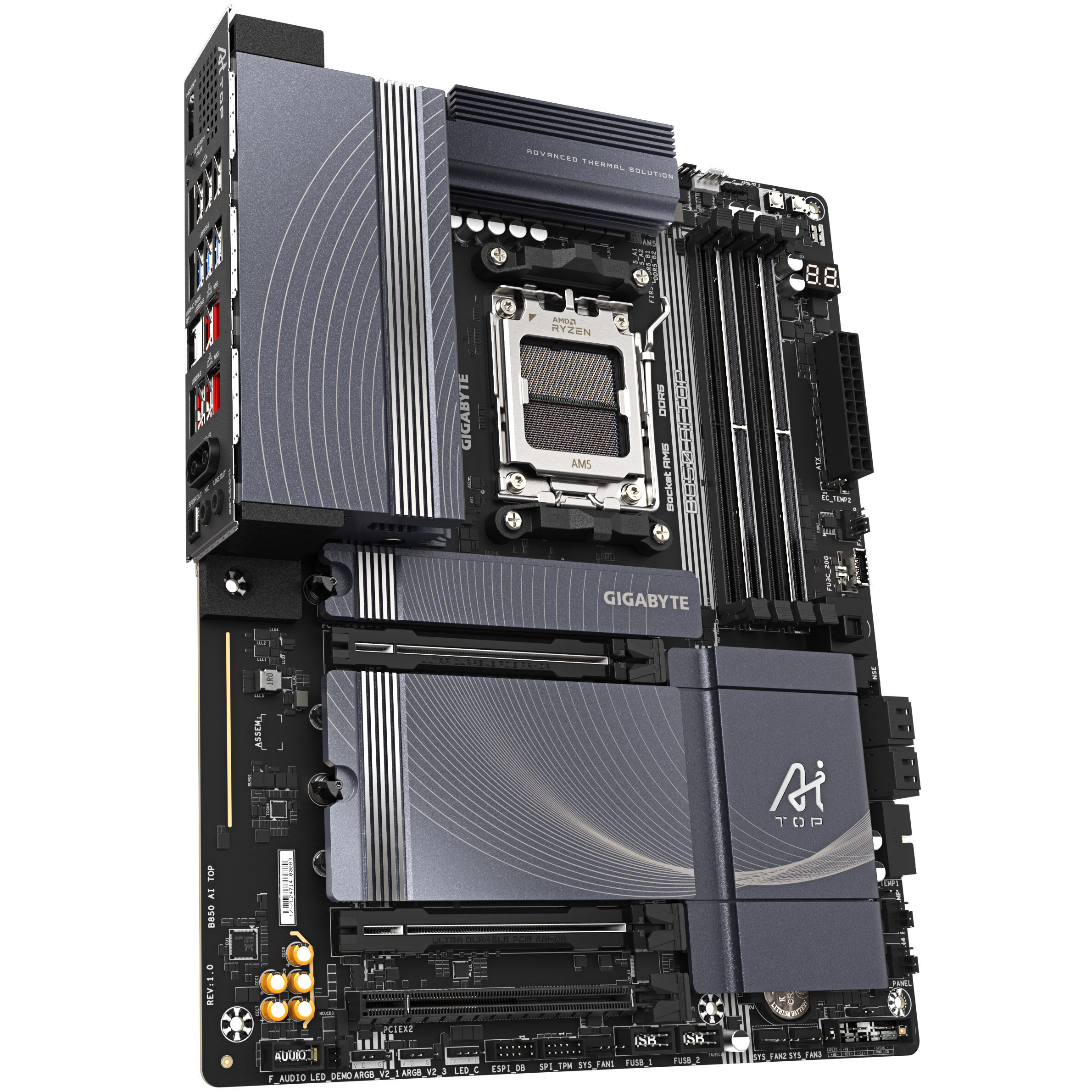 Gigabyte B850 AI TOP motherboard, socket AM5, AMD B850, ATX, DDR5
