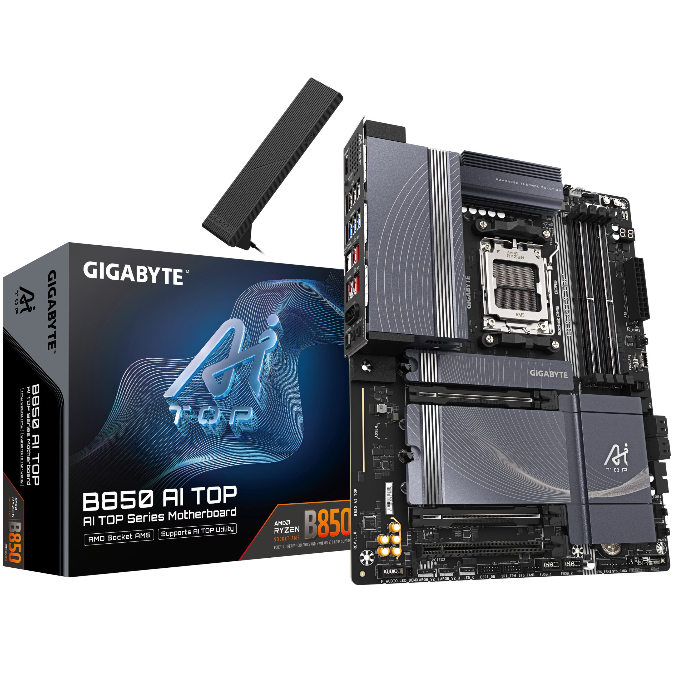 Gigabyte B850 AI TOP motherboard, socket AM5, AMD B850, ATX, DDR5
