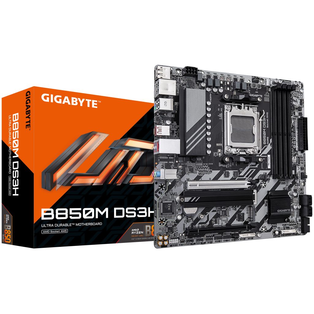 Gigabyte B850M DS3H motherboard, socket AM5, AMD B850, mATX, DDR5