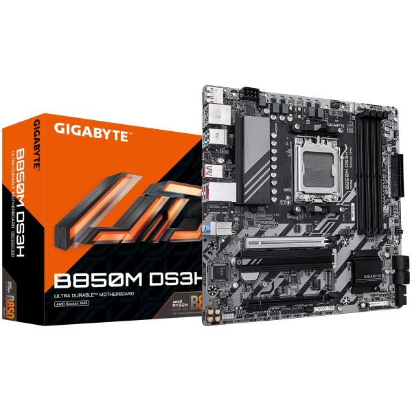 Gigabyte B850M DS3H motherboard, socket AM5, AMD B850, mATX, DDR5