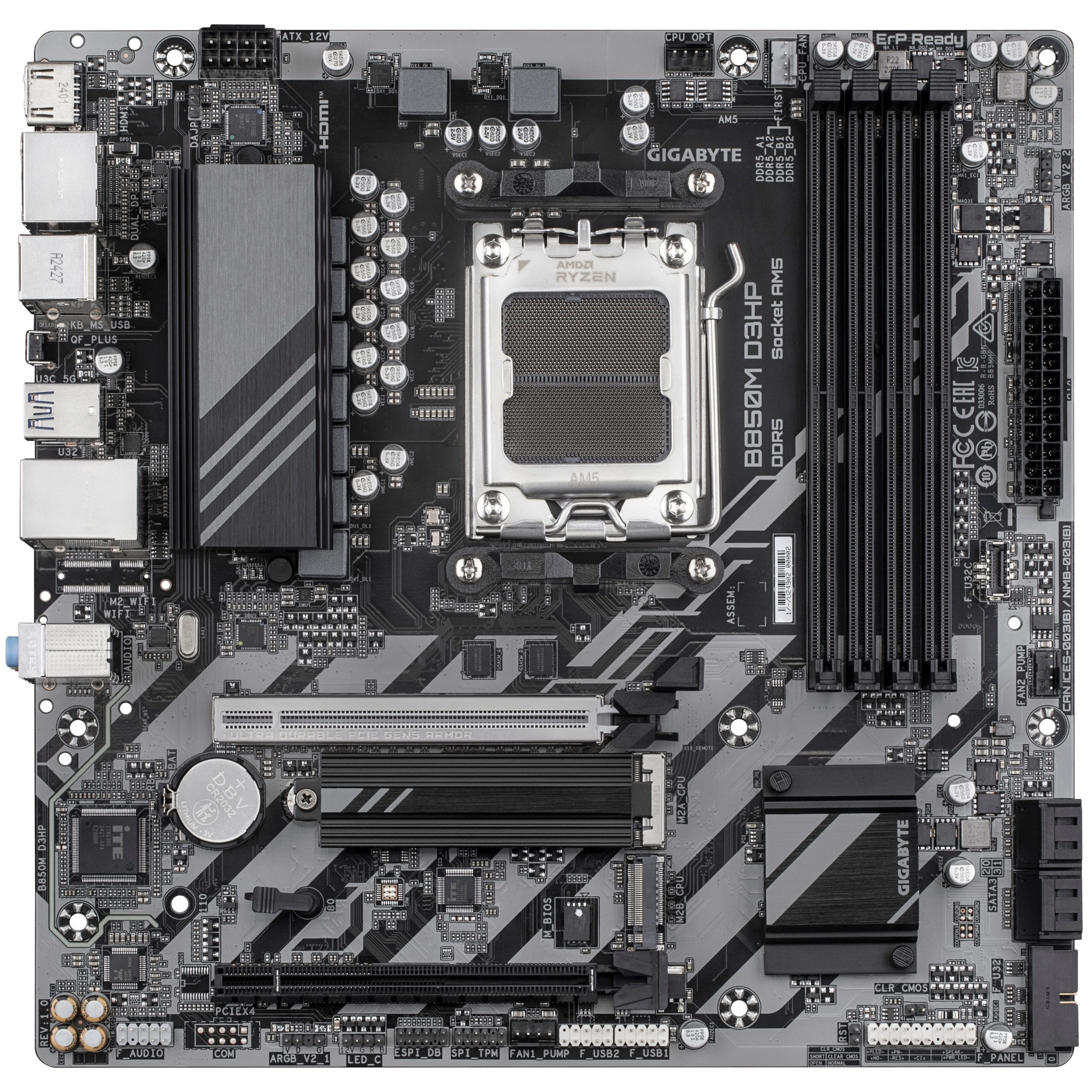 Gigabyte B850M D3HP motherboard, socket AM5, AMD B850, mATX, DDR5