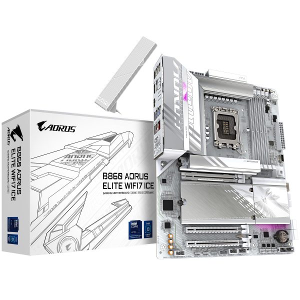 Gigabyte B860 Aorus Elite WiFi7 ICE motherboard, socket LGA 1851, Intel B860, ATX, DDR5