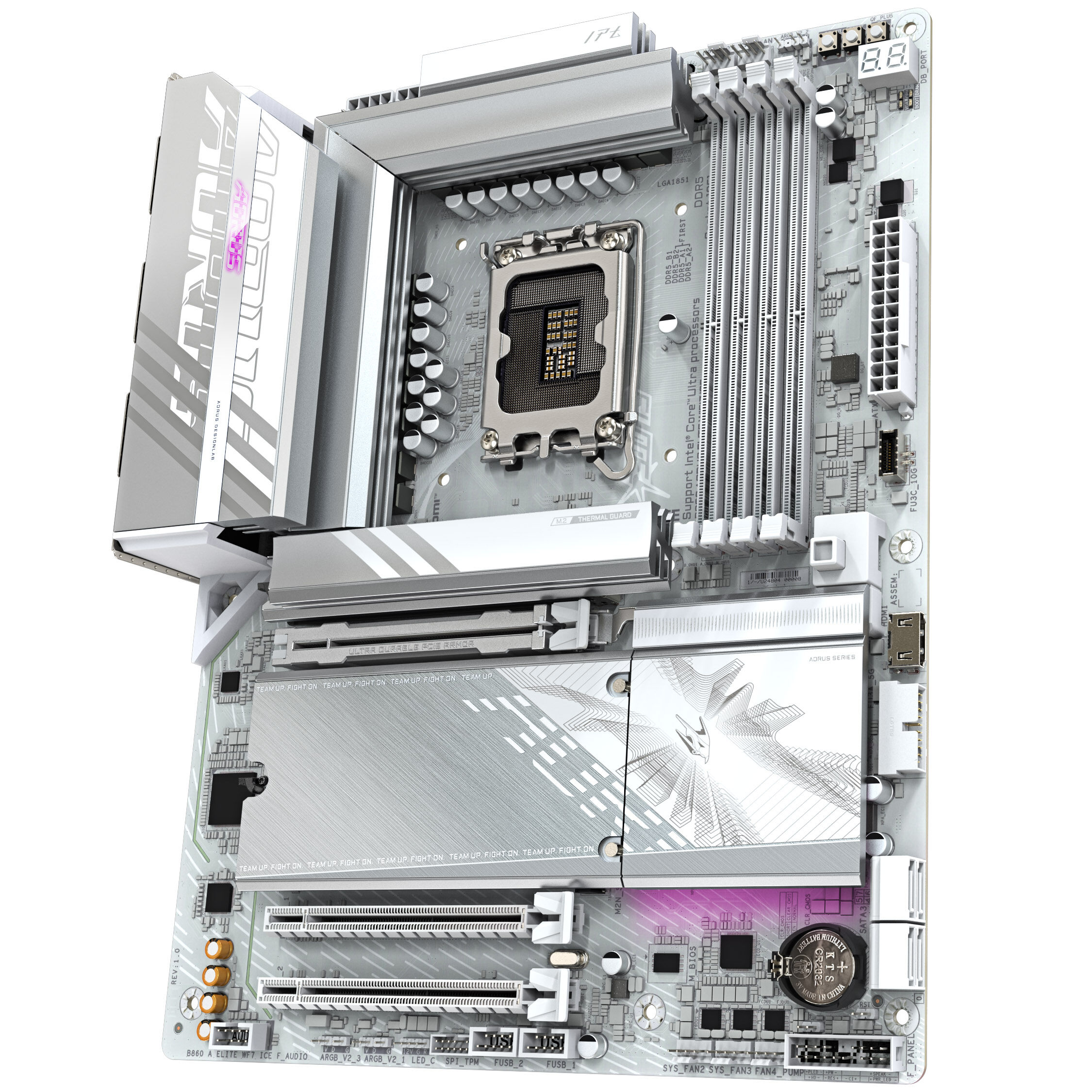 Gigabyte B860 Aorus Elite WiFi7 ICE motherboard, socket LGA 1851, Intel B860, ATX, DDR5