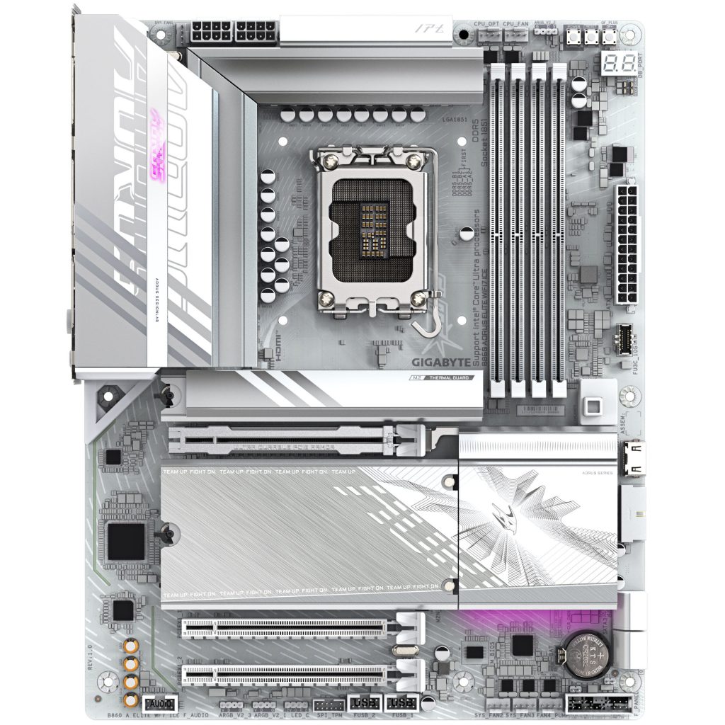Gigabyte B860 Aorus Elite WiFi7 ICE motherboard, socket LGA 1851, Intel B860, ATX, DDR5