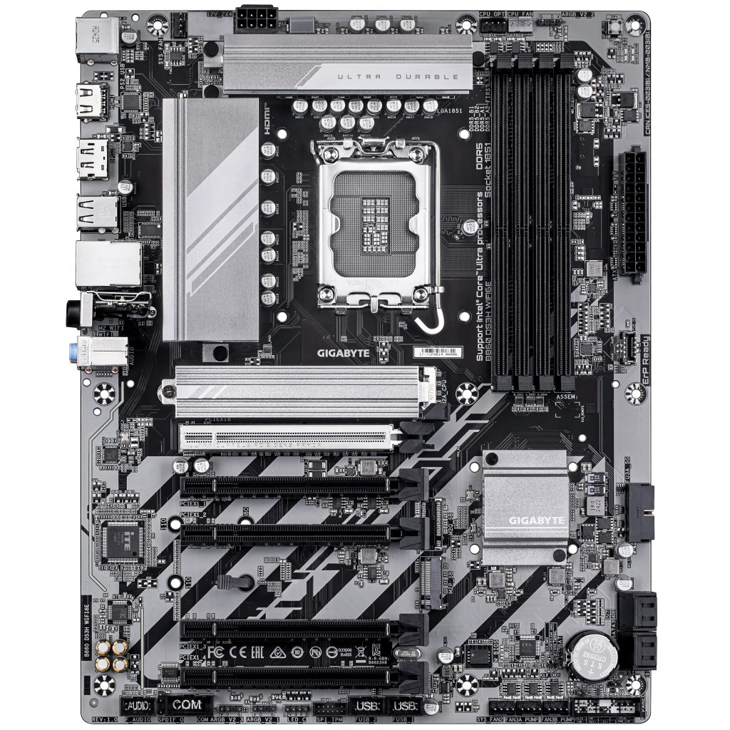 Gigabyte B860 DS3H WiFi6E motherboard, socket LGA 1851, Intel B860, ATX, DDR5 : image 3