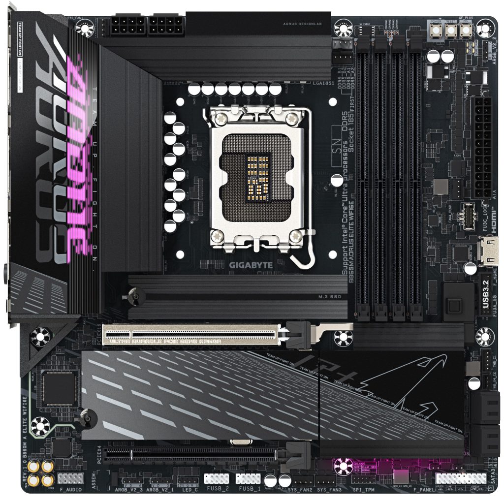 Gigabyte B860M Aorus Elite WiFi6E motherboard, Socket 1851, Intel B860, mATX, DDR5 : image 3