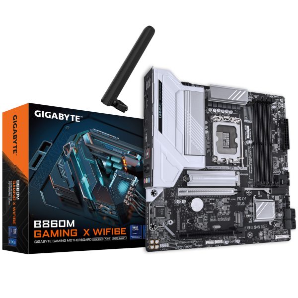 Gigabyte B860M Gaming X WiFi6E motherboard, Socket 1851, Intel B860, mATX, DDR5