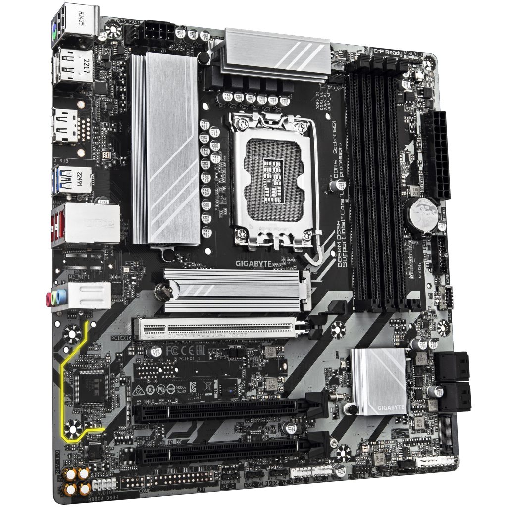 Gigabyte B860M DS3H motherboard, Socket 1851, Intel B860, mATX, DDR5