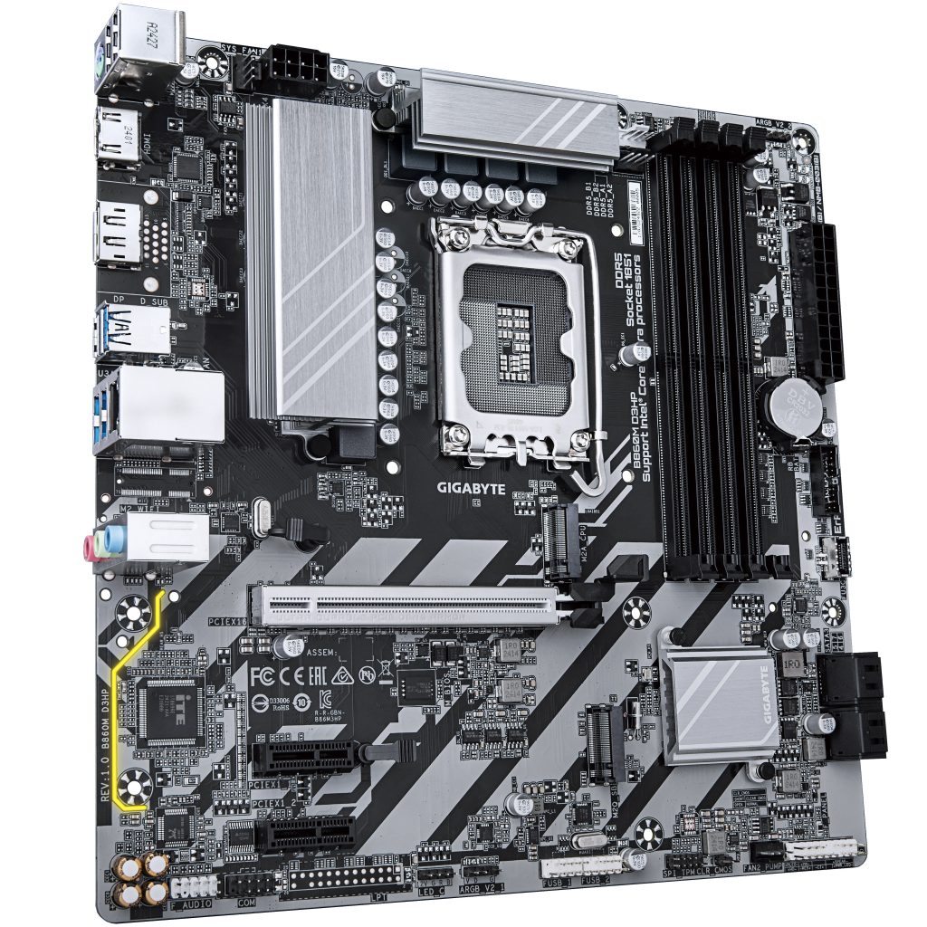 Gigabyte B860M D3HP motherboard, Socket 1851, Intel B860, mATX, DDR5