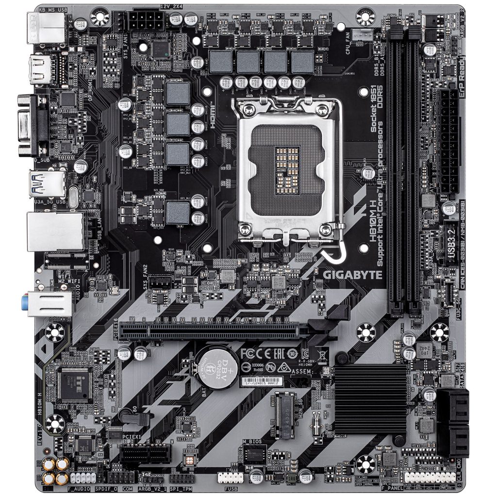 Gigabyte H810M H motherboard, socket LGA 1851, Intel H810, Micro-ATX, DDR5