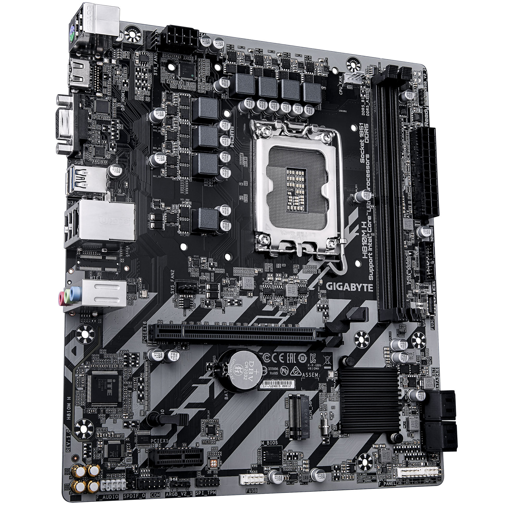 Gigabyte H810M H motherboard, socket LGA 1851, Intel H810, Micro-ATX, DDR5