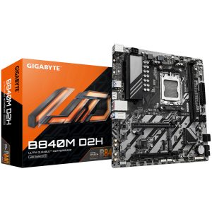Gigabyte B840M D2H motherboard, Socket AM5, AMD B840, Micro-ATX, DDR5