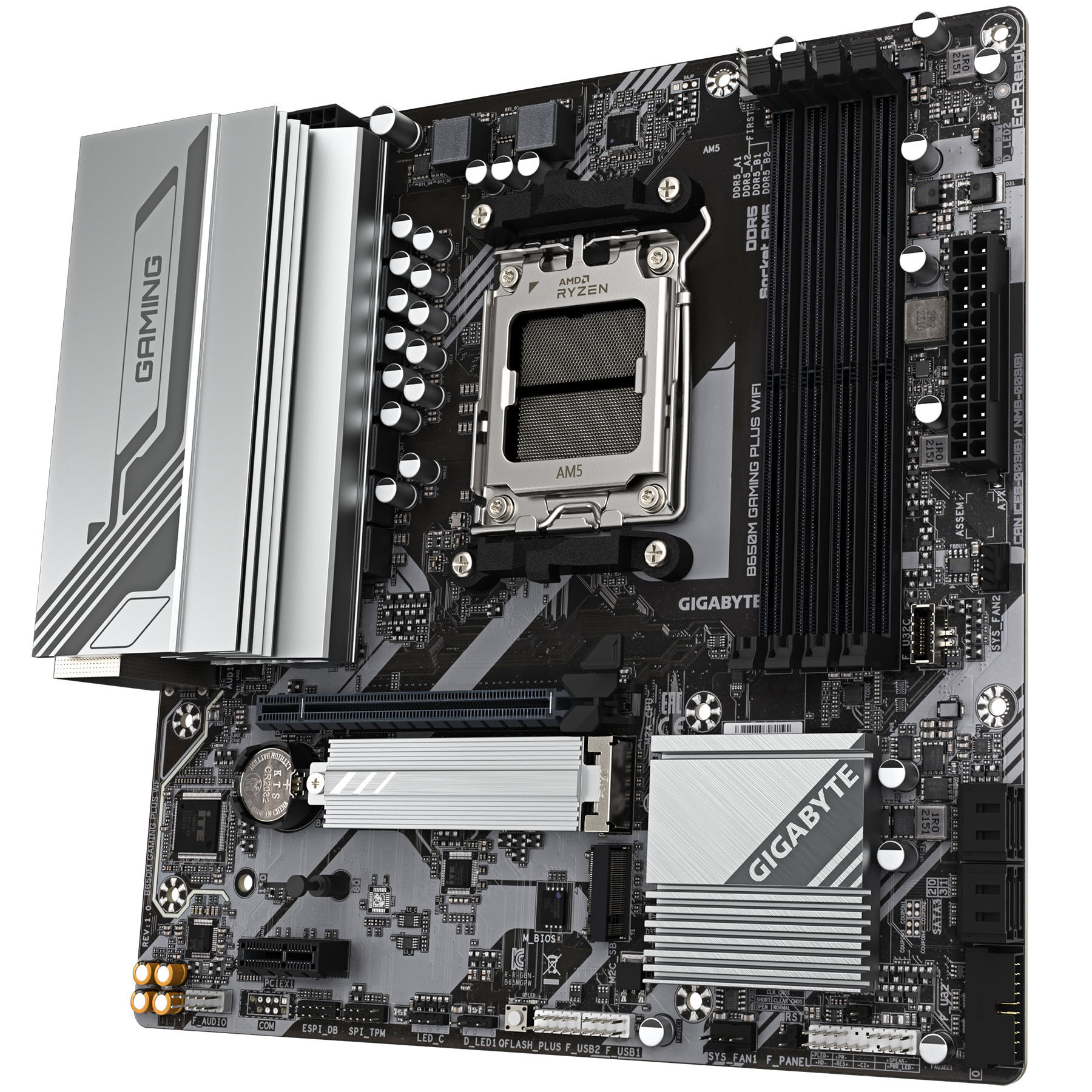 Gigabyte B650M Gaming Plus WiFi motherboard, Socket AM5, AMD B650, Micro-ATX, DDR5
