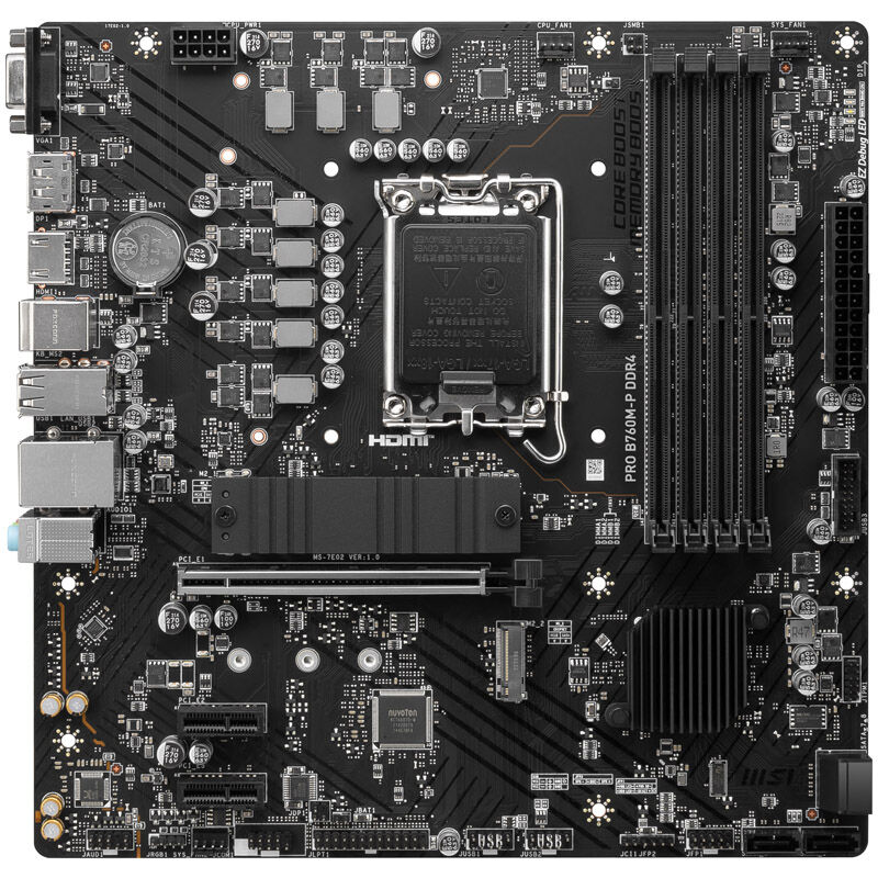 MSI Pro B760M-P, Socket LGA 1700, Intel B760M, Micro-ATX - DDR4