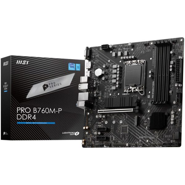 MSI Pro B760M-P, Socket LGA 1700, Intel B760M, Micro-ATX – DDR4