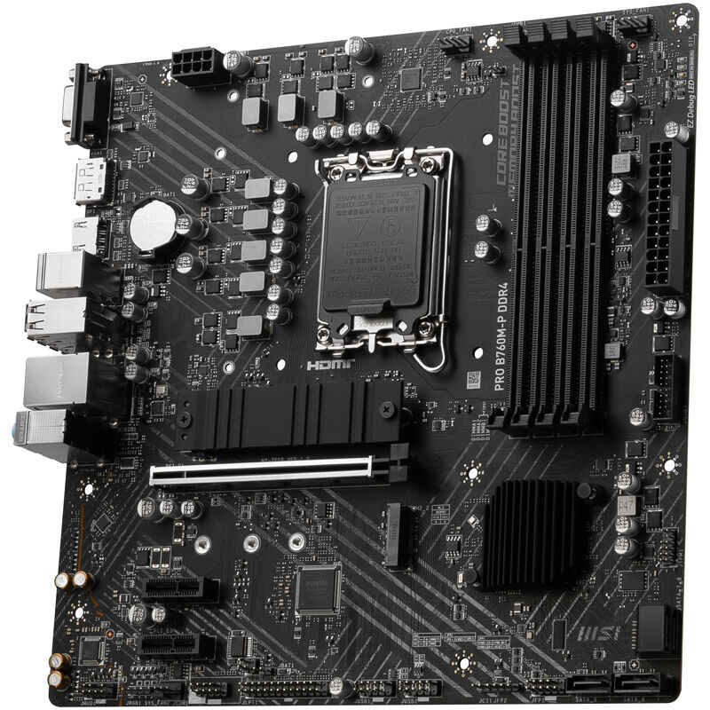 MSI Pro B760M-P, Socket LGA 1700, Intel B760M, Micro-ATX - DDR4