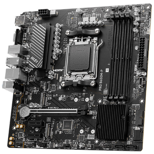 MSI Pro B650M-P, Socket AM5, AMD B650M, Micro-ATX - DDR5