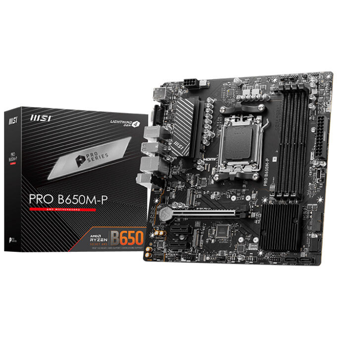 MSI Pro B650M-P, Socket AM5, AMD B650M, Micro-ATX - DDR5