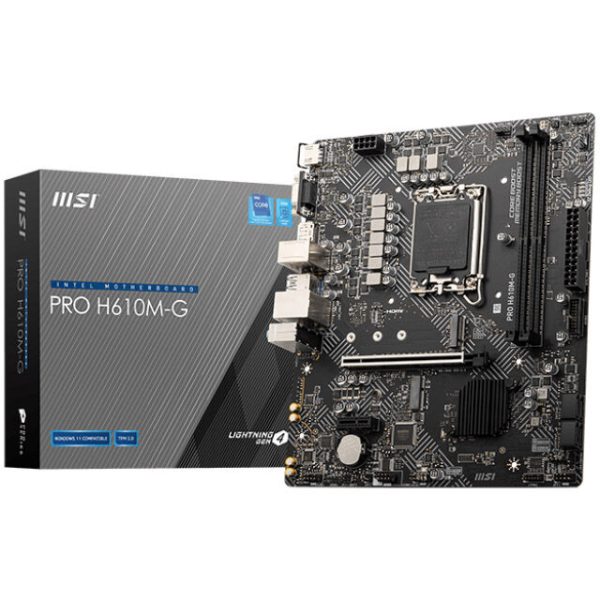 MSI Pro H610M-G, Socket LGA 1700, Intel H610M, Micro-ATX – DDR5
