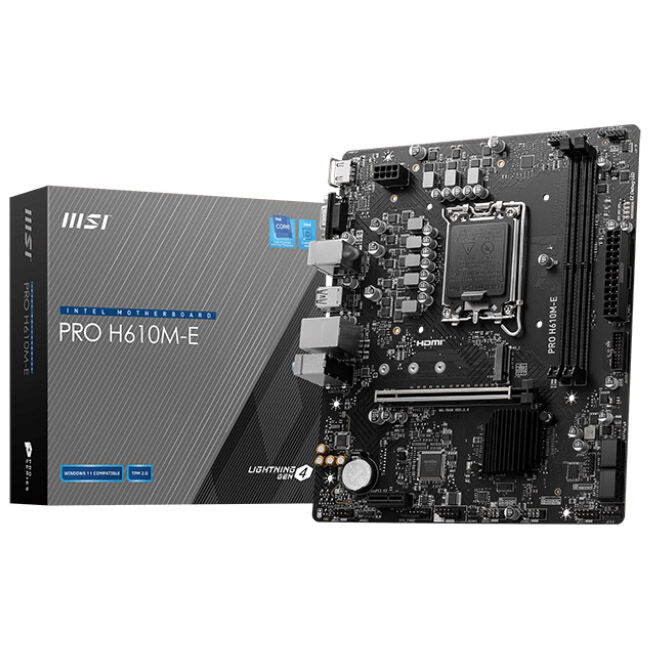 MSI Pro H610M-E, Socket LGA 1700, Intel H610M, Micro-ATX - DDR5