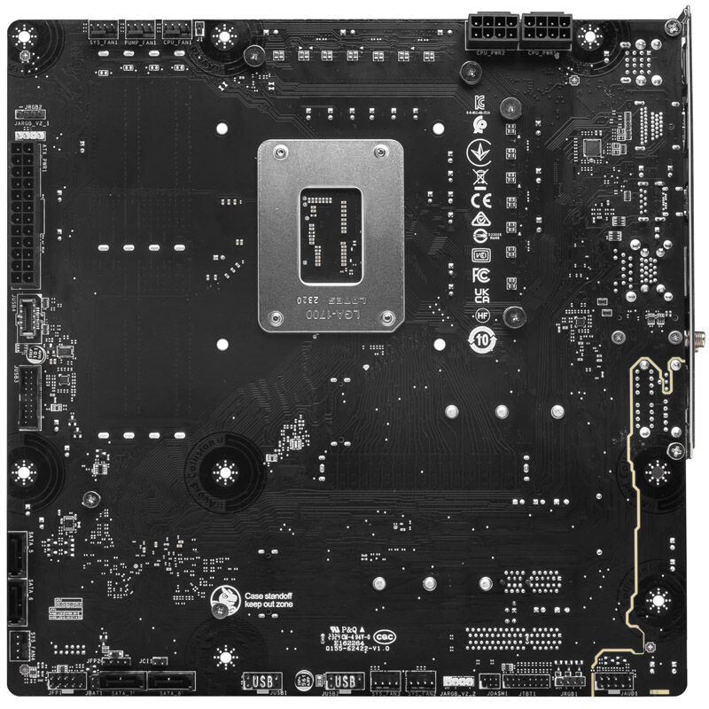 MSI Pro B760M Project Zero, Socket LGA 1700, Intel B760M, Micro-ATX - DDR5, Back-Connect Design