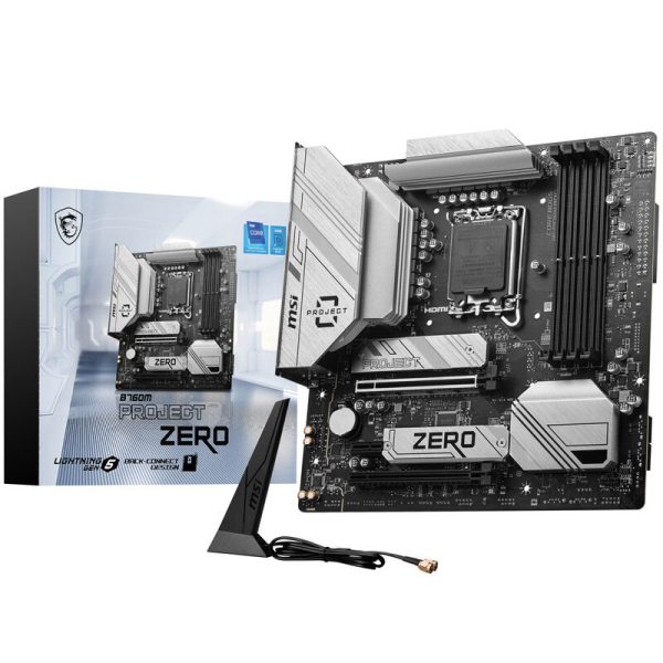 MSI Pro B760M Project Zero, Socket LGA 1700, Intel B760M, Micro-ATX – DDR5, Back-Connect Design